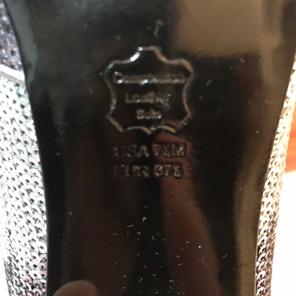 Nina silver and pewter sequined evening shoes - Picture 5 of 5